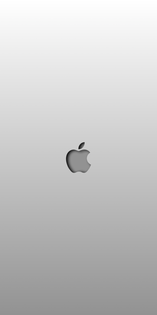 Apple Clean Minimal Gray Logo Wallpaper