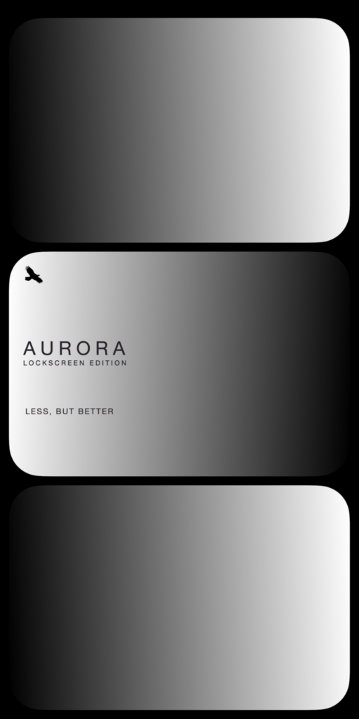 Aurora Monochrome Gradient Lockscreen Wallpaper