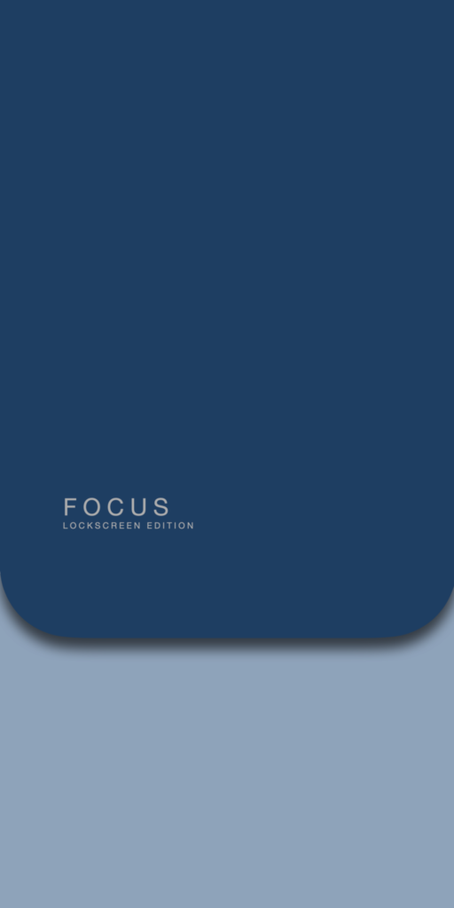 Focus Blue Minimal Lockscreen Wallpaper