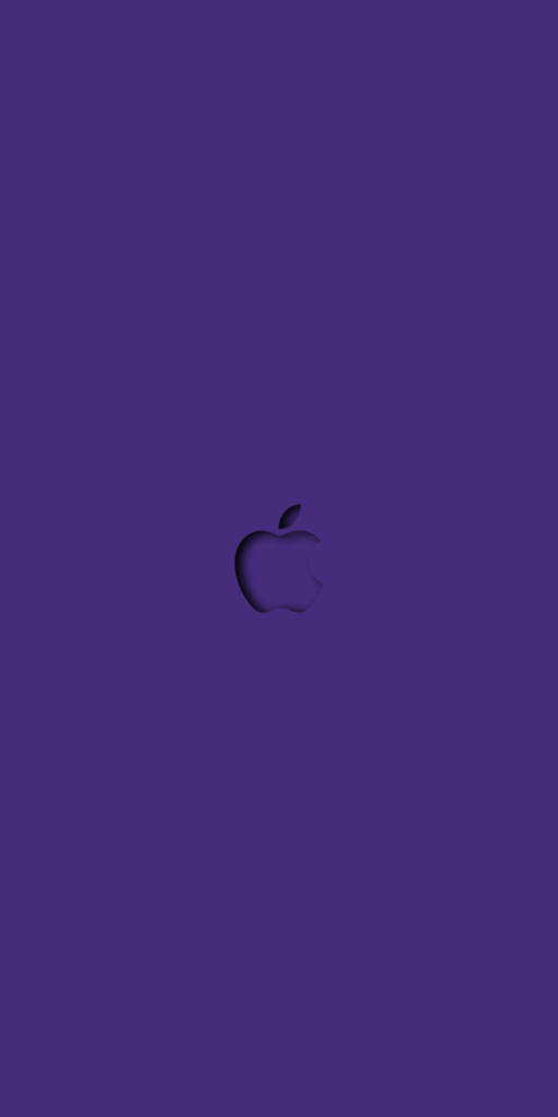 Minimal Apple Logo Deep Purple Wallpaper