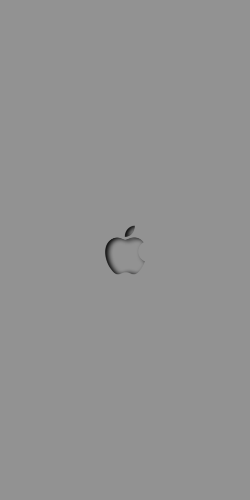 Minimal Apple Logo Gray Wallpaper