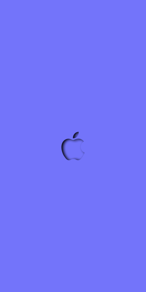 Minimal Apple Logo Periwinkle Wallpaper